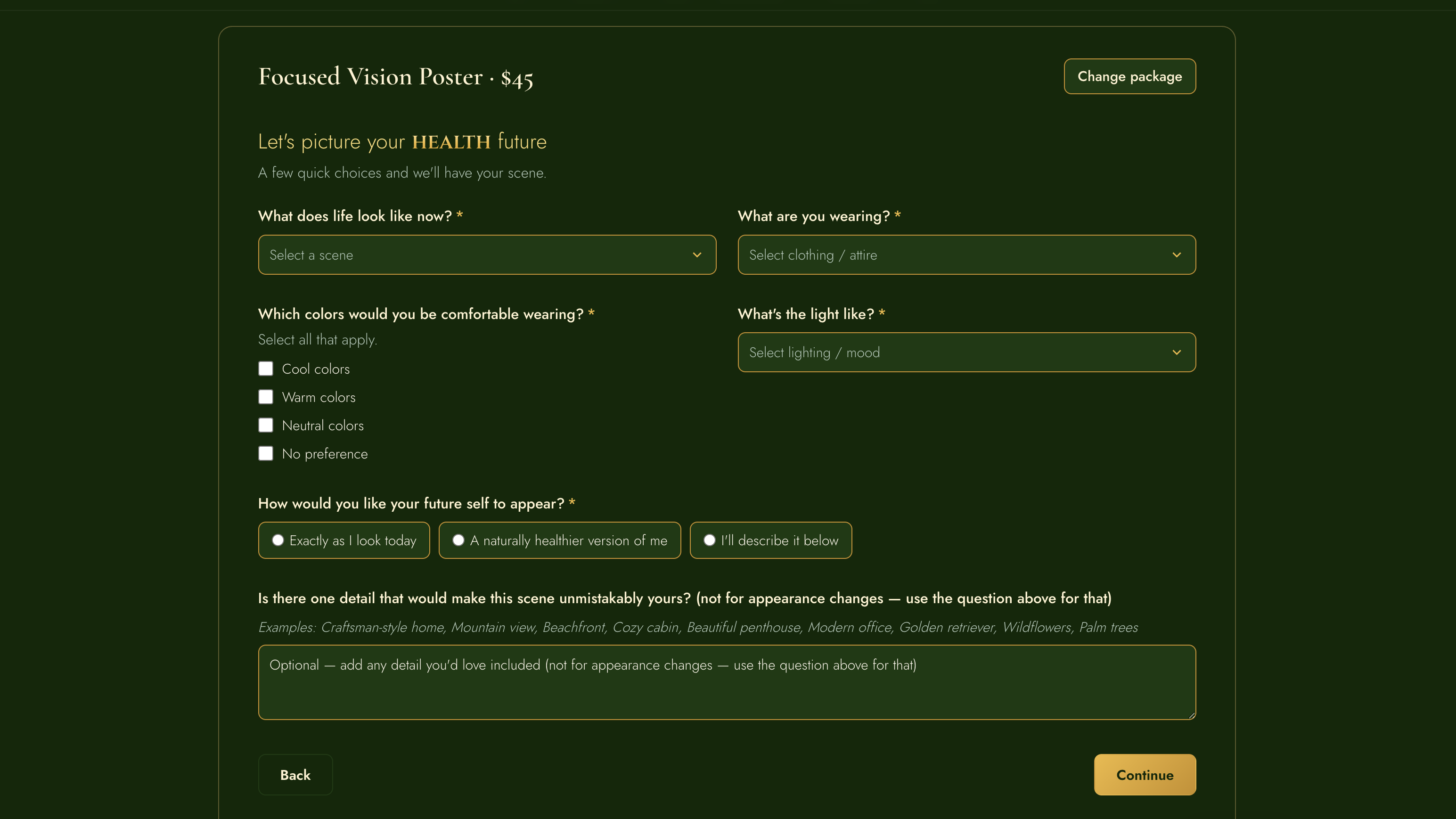 Guided personalization flow on desktop