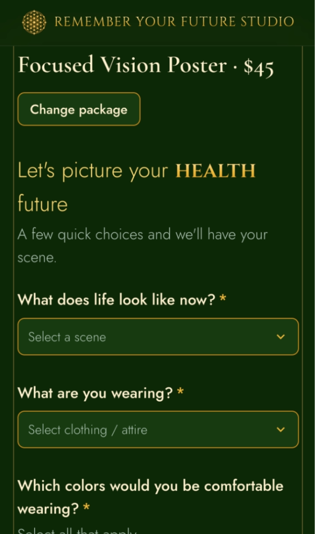 Guided personalization flow on mobile