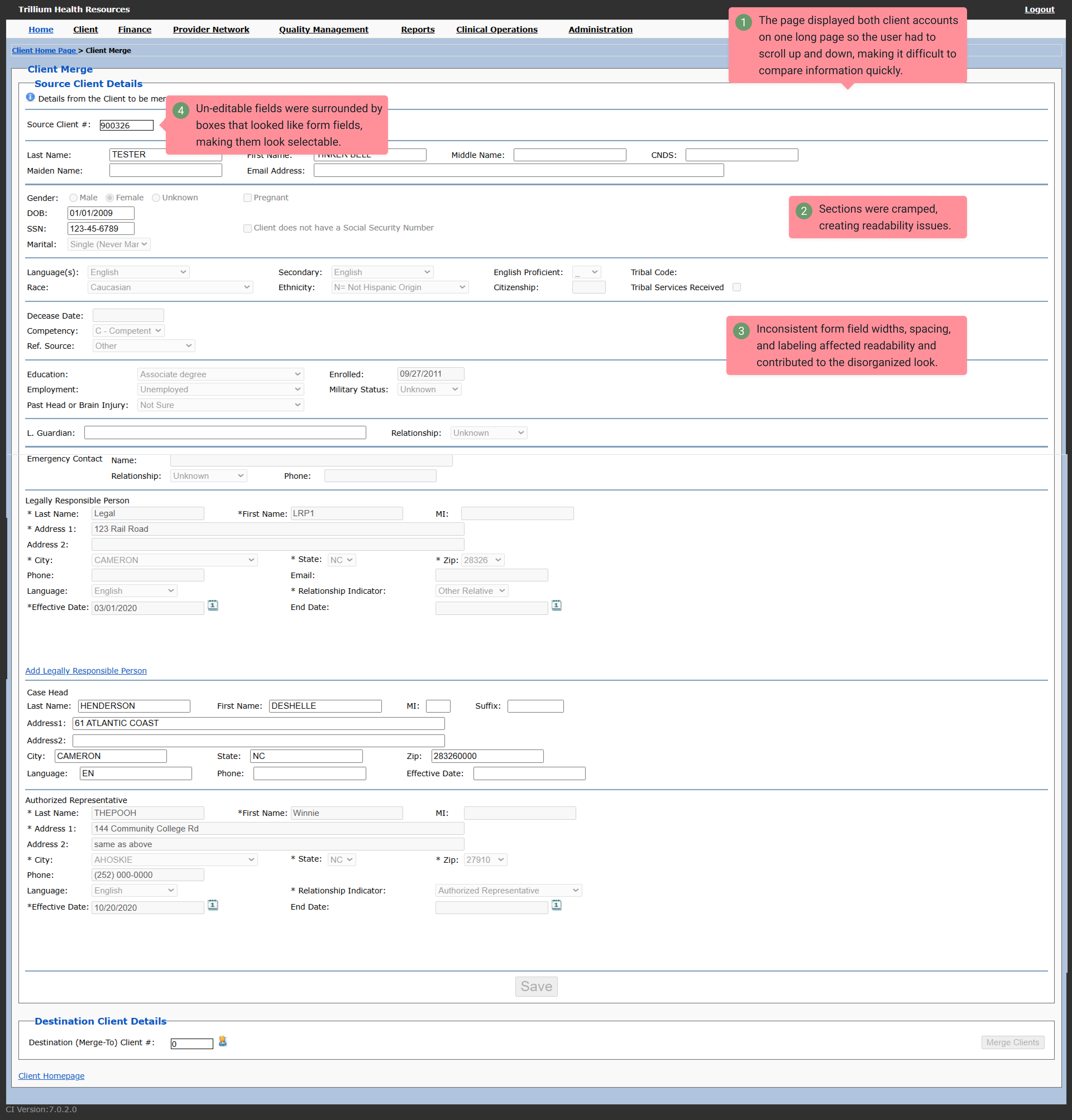 Original Merge Clients page