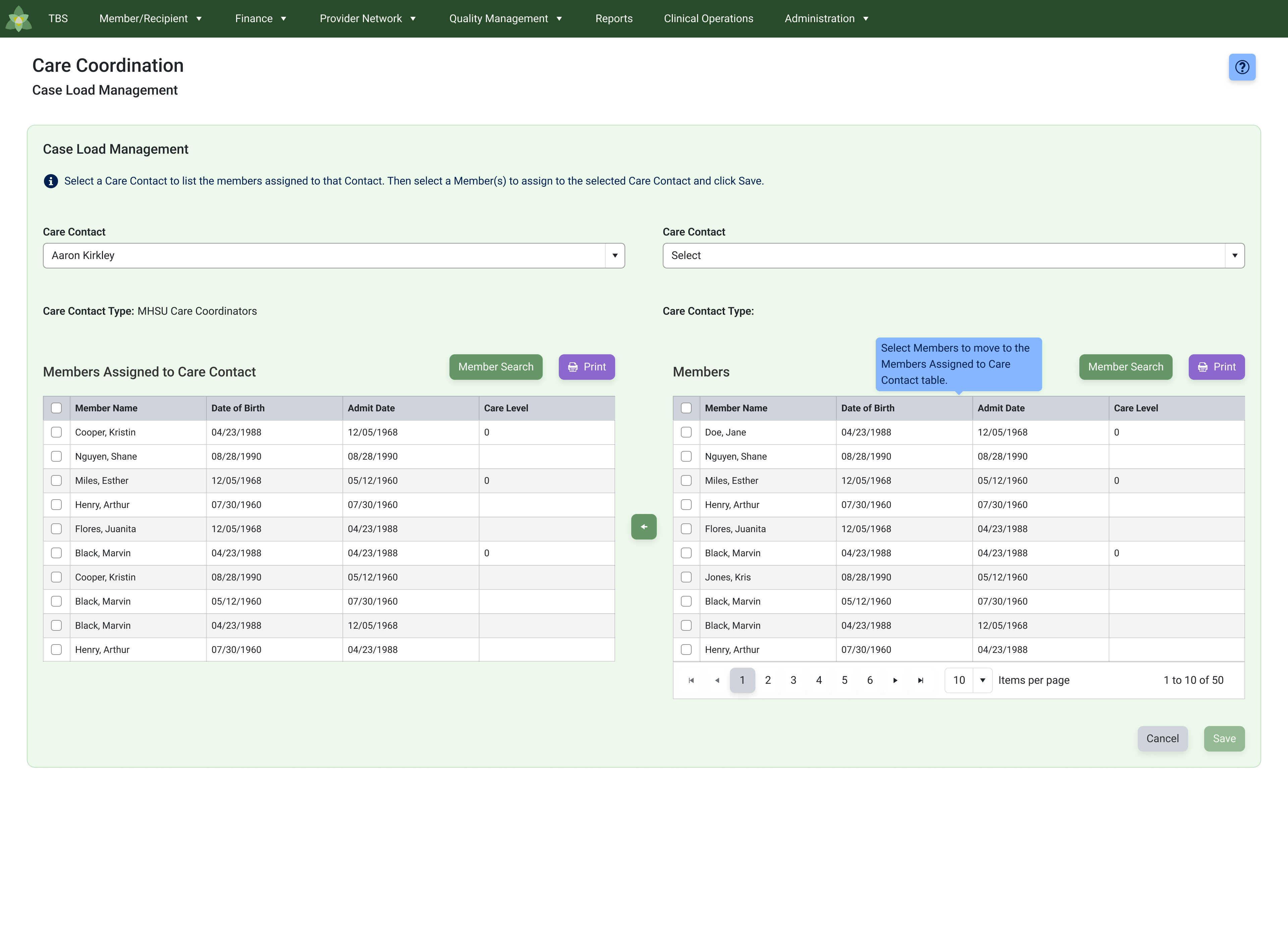 An example mockup version of a page